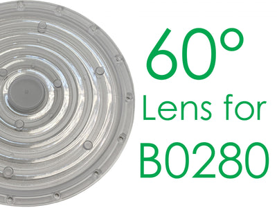 T6227/A0 60° lens for B0280 LED high bay light – fits HB19-100W (Ø275 mm)