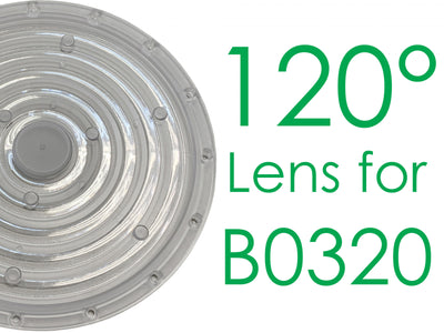 T6469/A0 120° lens for B0320 LED high bay light – fits HB19-150W (Ø320 mm)