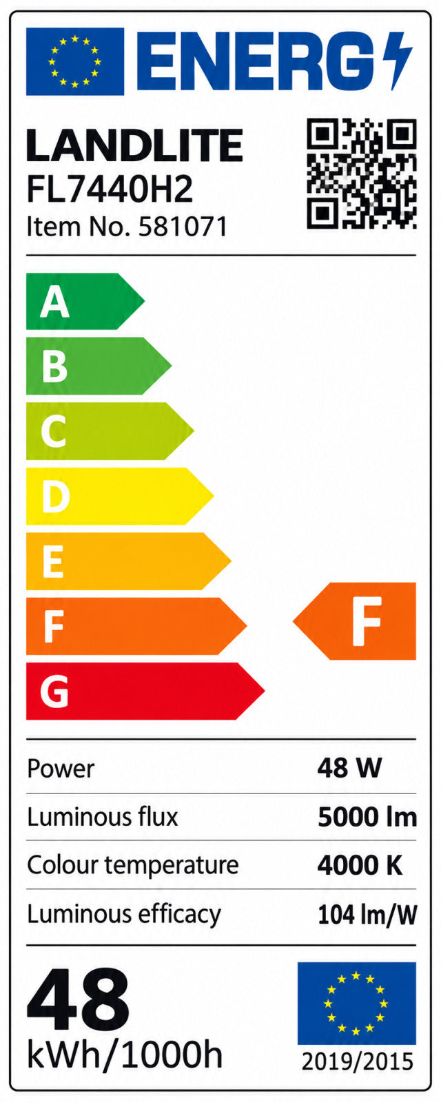 FL7440H2 por- és páramentes LED lámpatest – 48 W, 5000 lm, 1200 mm, 4000 K, IP65 – 581071 – 9