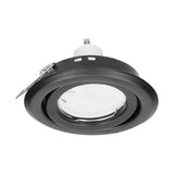 ANCO recessed spotlight frame, tiltable, round, GU10/MR16, black