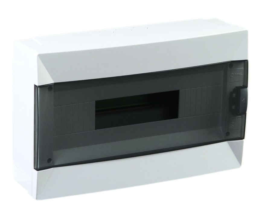 ANCO falon kívüli biztosítéktábla ajtóval, 1 x 12 modul, IP40, halogénmentes, fehér