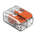 WAGO 221-412 oldható vezetékösszekötő, 2 x 0,2–4 mm², 32 A, 400 V, átlátszó, 5 db