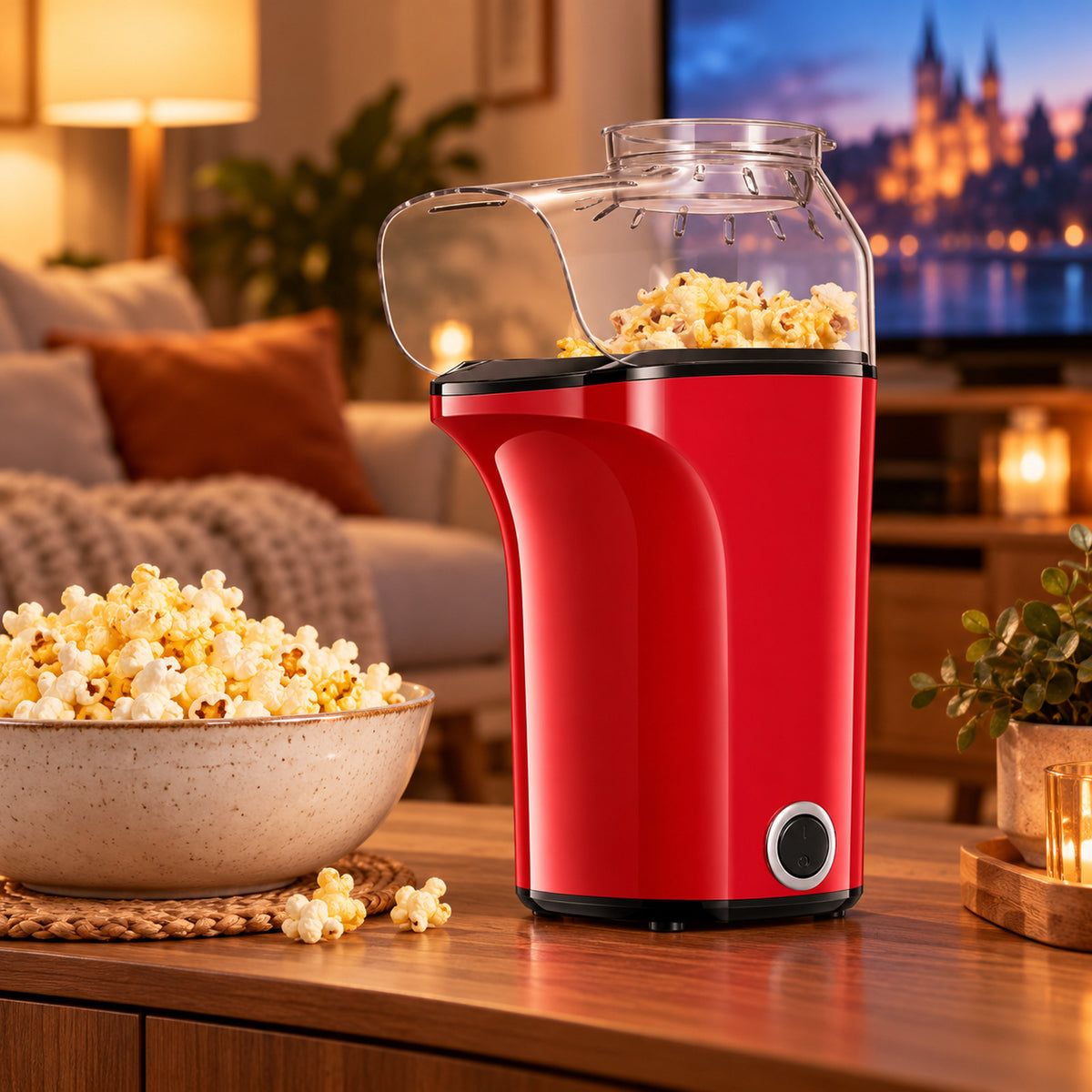 AICOOK popcorn maker ready for movie night