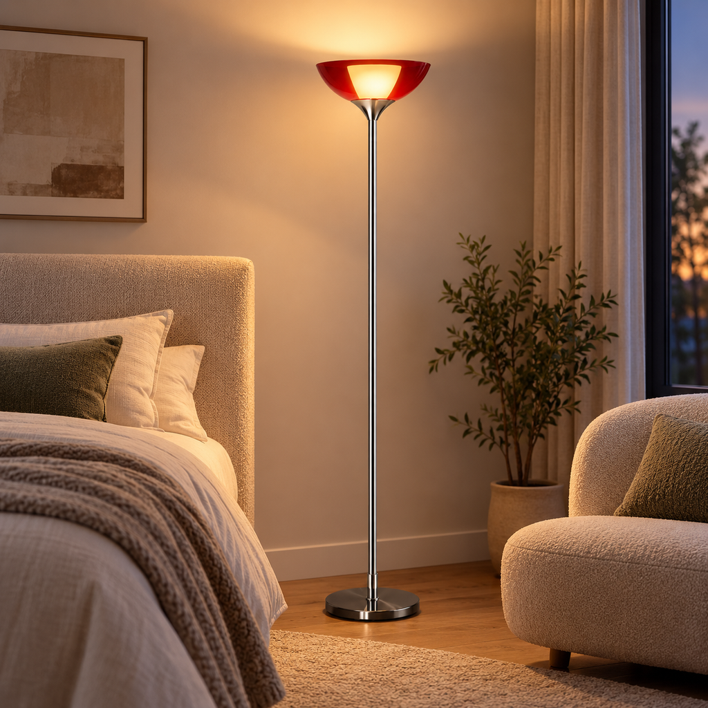 CL-3800F-3 floor lamp – E27, max. 60 W, 230 V, red