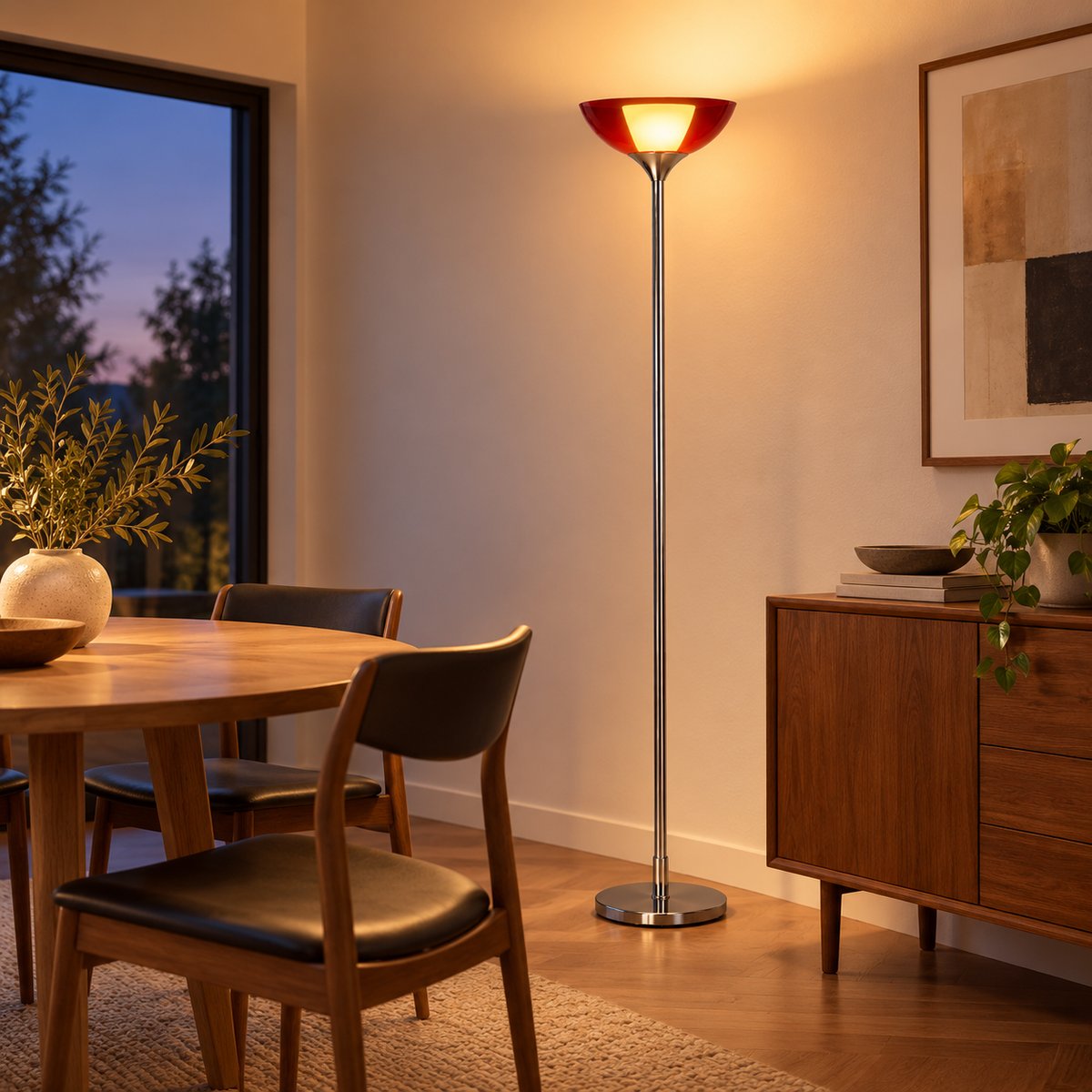 CL-3800F-3 floor lamp – E27, max. 60 W, 230 V, red