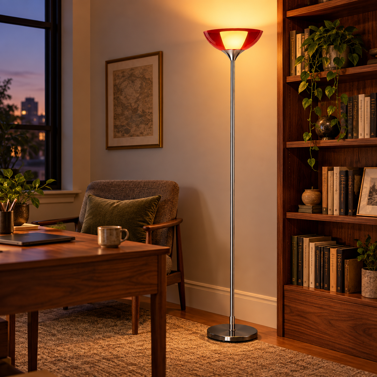 CL-3800F-3 floor lamp – E27, max. 60 W, 230 V, red