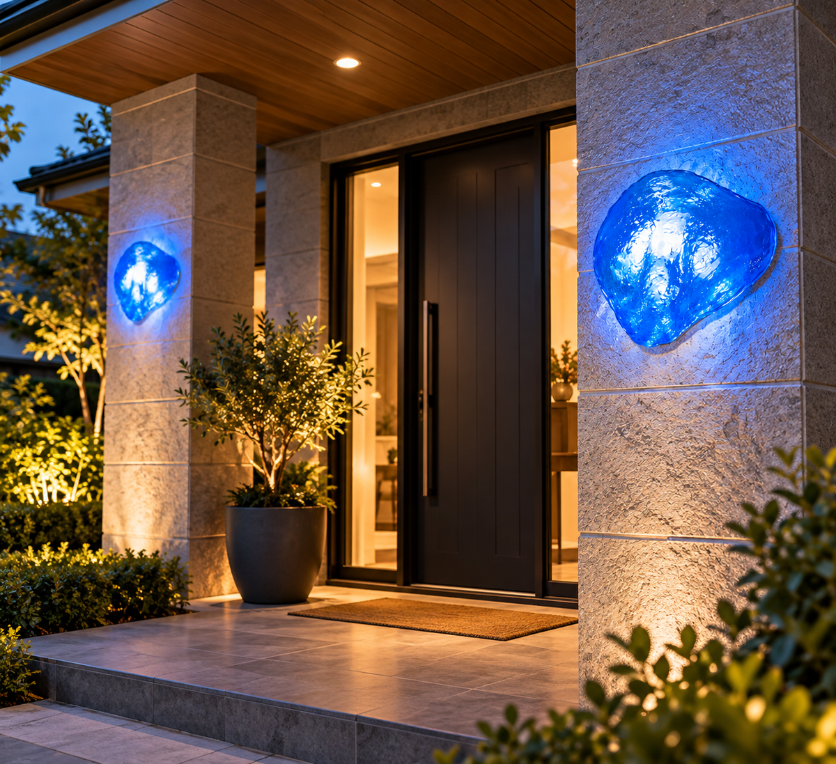 LED Icestone KIT-3 ice stone light – 3×0.8 W LED-G12, blue, outdoor