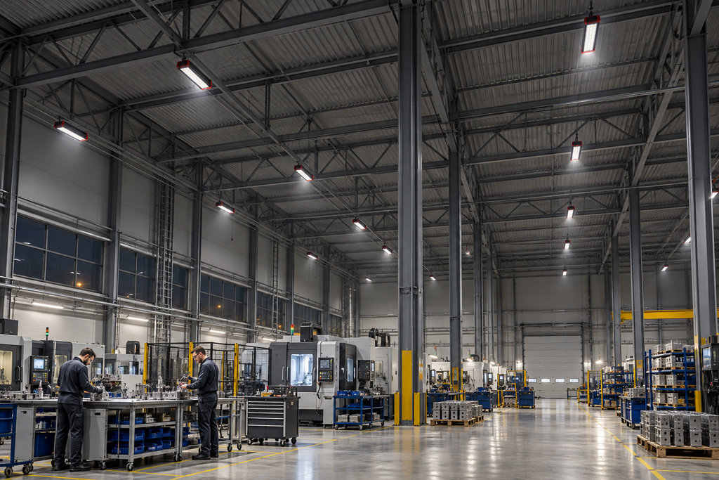 DF-61006 LED high bay light – 60 W, 7800 lm, 5000 K, IP54, built-in motion sensor