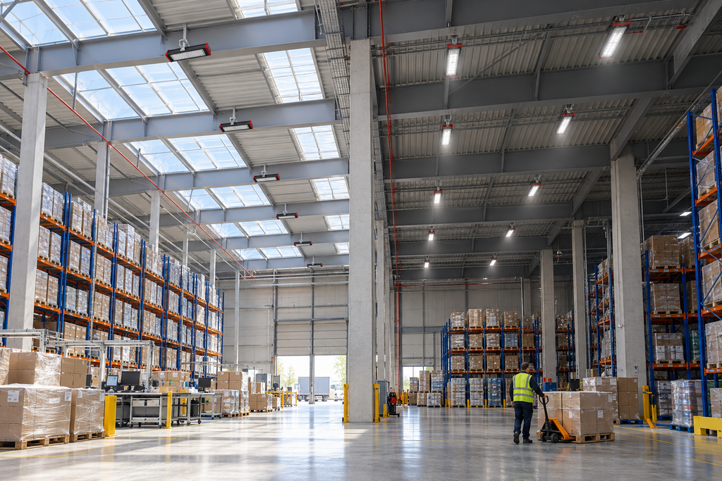 DF-61006 LED high bay light – 60 W, 7800 lm, 5000 K, IP54, built-in motion sensor