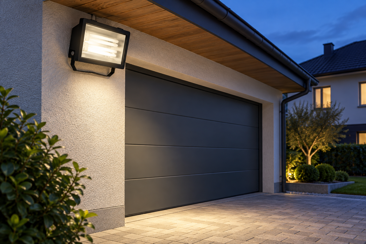 FL-226B outdoor floodlight – black, with lamps and ballast
