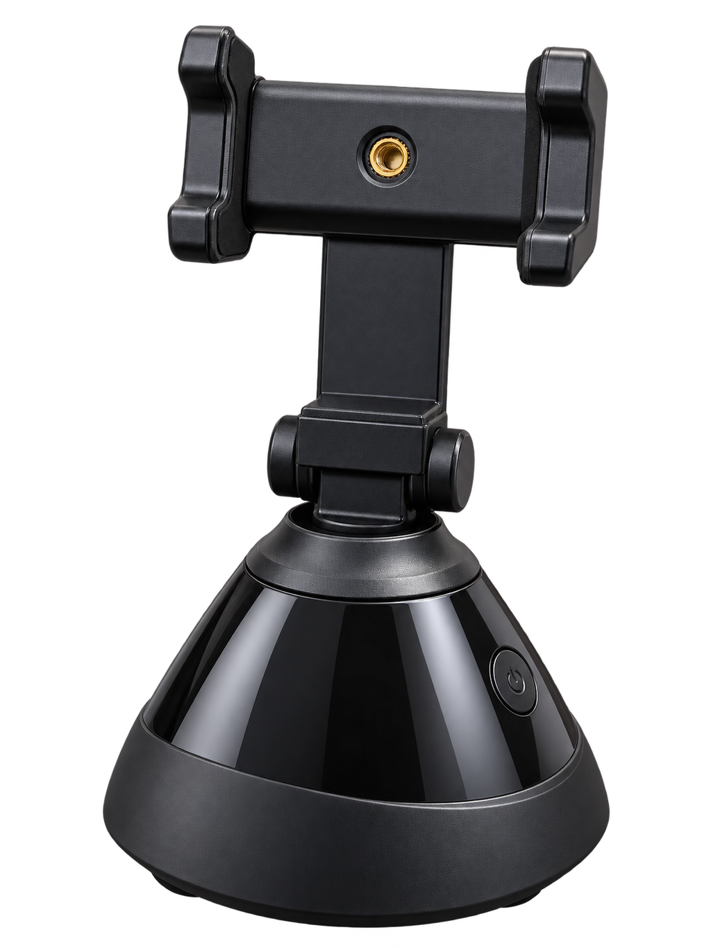 Black automatic face tracking phone holder with smartphone