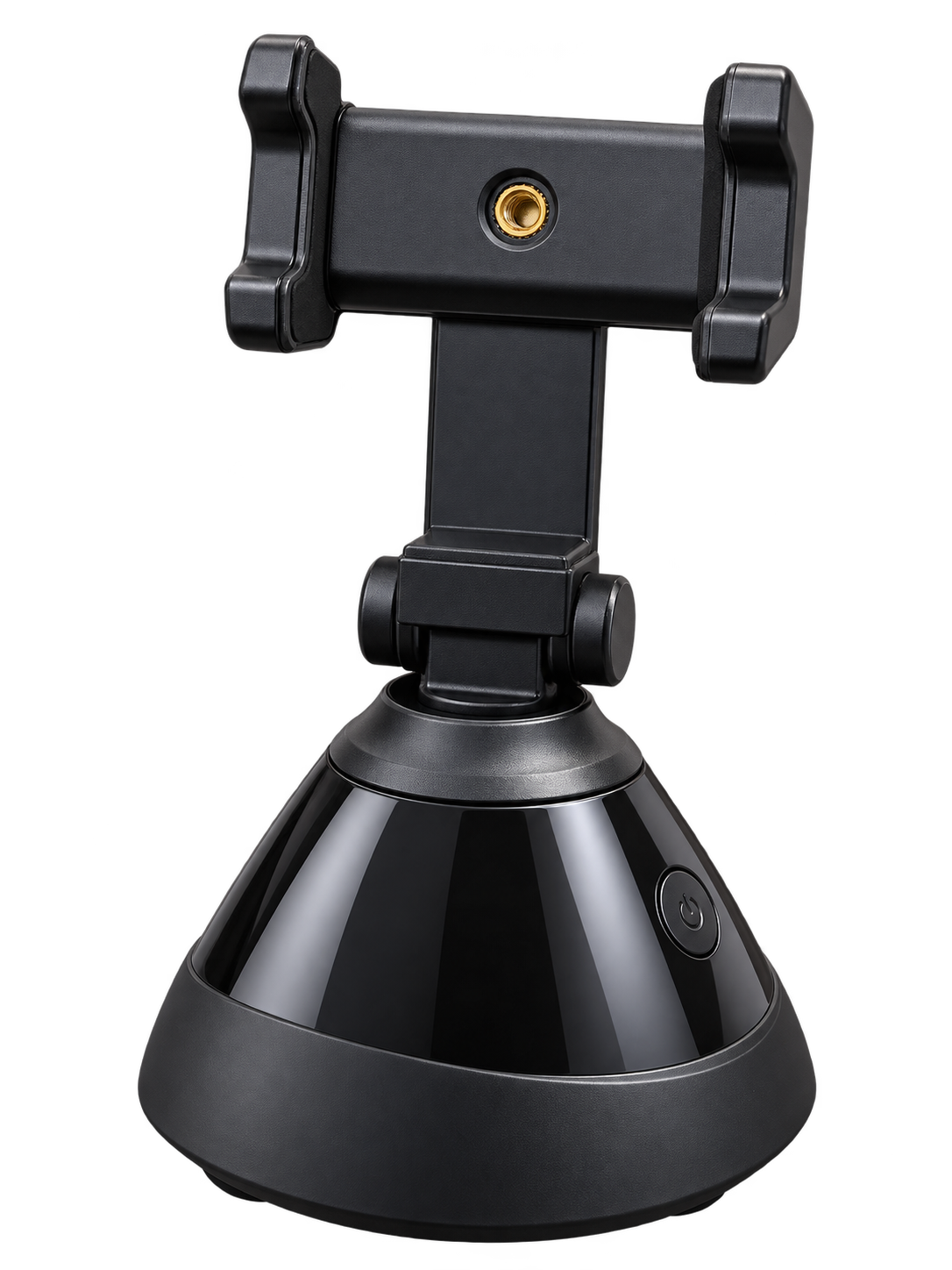 Black automatic face tracking phone holder with smartphone