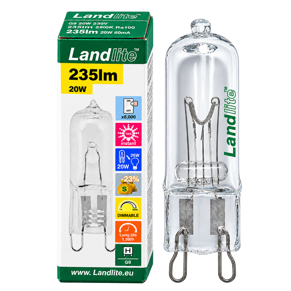 G9 Halogenlampe – 20 W, 230 V