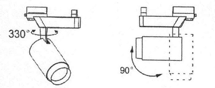DF-3111 sínes spotlámpa – 36 W, 3280 lm, 3000 K, fehér
